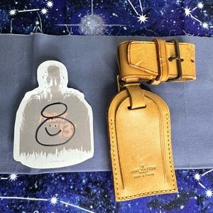 💛💛 AUTHENTIC Louis Vuitton Leather Luggage Tag 💛💛